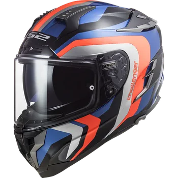 Helma na motorku Integrální moto helma LS2 FF327 Challenger Galactic modro-oranžová
