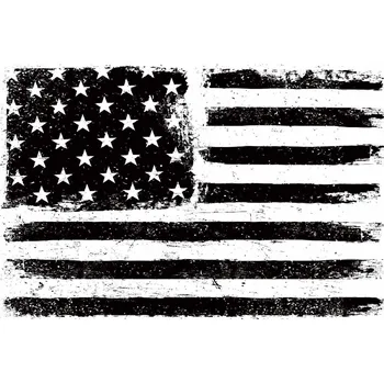 Fototapeta DIMEX | Vliesová fototapeta Americká vlajka černobílá MS-5-1496 | 375 x 250 cm| bílá, černá + Vliesová fototapeta na stěnu DIMEX Americká vlajka černobílá MS51496 v rozměru 375 x 250 cm + lepidlo zdarma