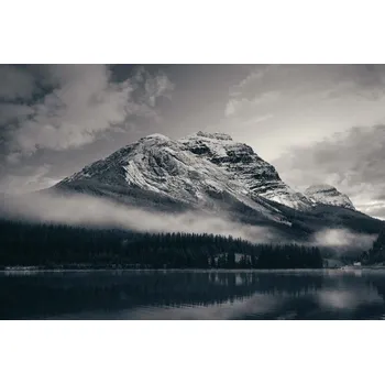 Fototapeta DIMEX | Vliesová fototapeta Zasněžené hory MS-5-1656 | 375 x 250 cm| bílá, černá + Vliesová fototapeta na stěnu DIMEX Zasněžené hory MS51656 v rozměru 375 x 250 cm + lepidlo zdarma