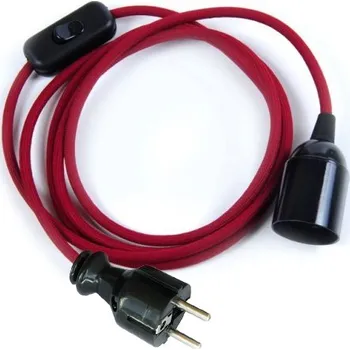 Příslušenství pro svítidlo Textilní kabel Bordó B28 s objímkou, vypínačem a vidlicí
