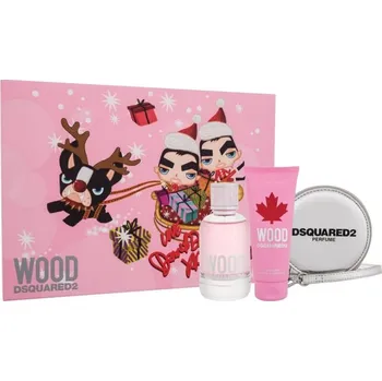 Dámský parfém Dsquared2 Dsquared2 Wood Pour Femme SET: Toaletní voda 100ml + Sprchovací gél 100ml + Peňaženka Pre ženy Toaletní voda