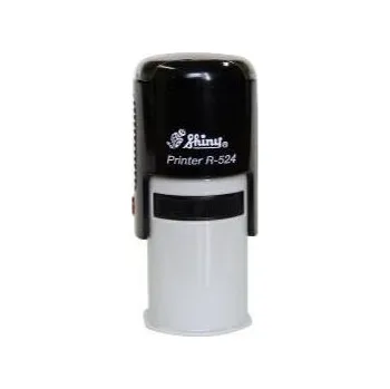 Razítko Razítko Shiny R-524, černý strojek, Ø 24 mm barvy otisku červená
