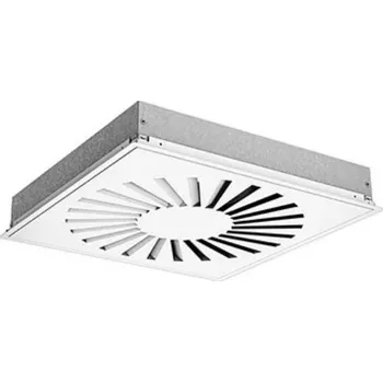 Lindab RS14 315 přívodní vířivý anemostat 560x560 RAL 9010 3P