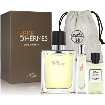 Pánský parfém Hermes Hermes Terre D´Hermes, SET: Toaletní voda 100ml + Toaletní voda 15ml + Sprchový gél 40ml + taška Pre mužov Toaletní voda