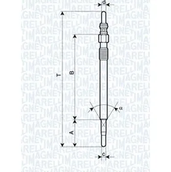 Zapalovací a žhavicí svíčka Žhavící svíčka MAGNETI MARELLI 062900047304