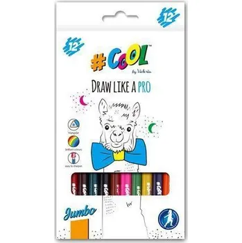 Kresba COOL BY VICTORIA Trojhranné pastelky Jumbo 12 ks