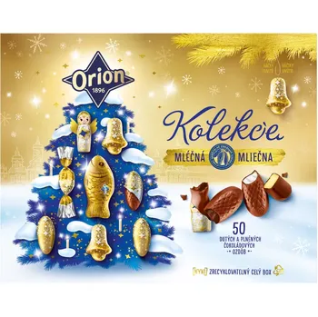 Čokoláda ORION Čokoláda Velká vánoční rodinná kolekce 26 % mléčná 704 g