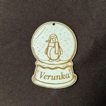 Vánoční dekorace Vánoční dekorace Sněhová koule - Tučňák s vlastním jménem nebo nápisem