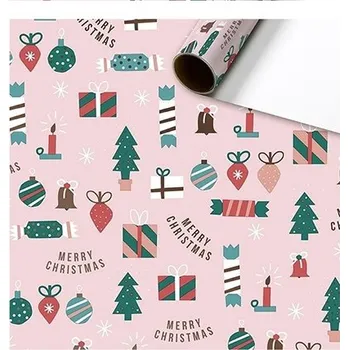 Balící papír Balicí papír růžový Merry Christmas