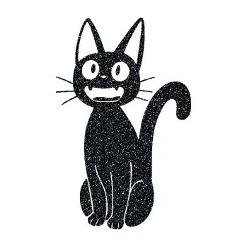 Samolepící dekorace SAMOLEPKA Kočka 031 levá (85 - Ultra Metalic černá) NA AUTO, NÁLEPKA, FÓLIE, POLEP, TUNING, VLASTNÍ TEXT, TISK, AUTOSAMOLEPKY.cz, POLEPY, OBRÁZEK, LOGO, SAMOLEPKY