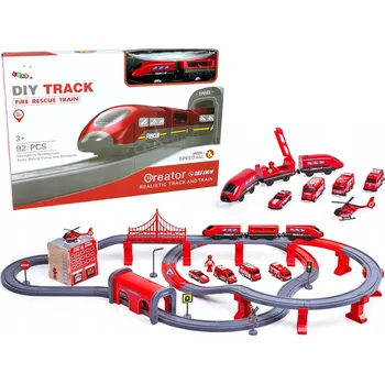 Vláček a vláčkodráha LEAN Toys Vláčkodráha Hasiči
