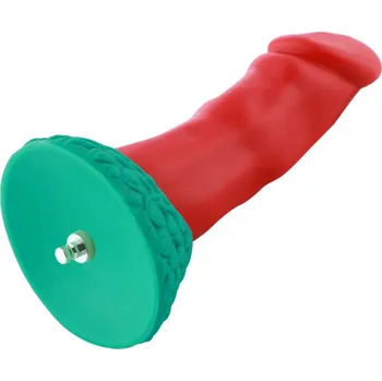 Dildo HiSmith HSA115 Fireflow Smooth Silicone Dildo KlicLok 8.6" Red-Green