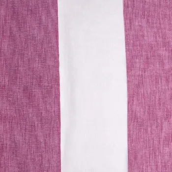 Tegatex Látka závěsovina metráž - průhledné fialovo bílé proužky