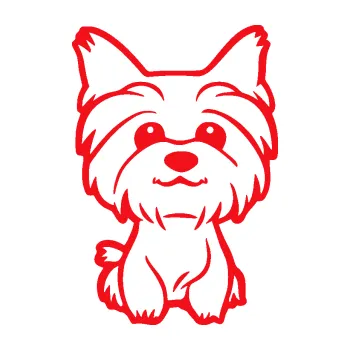 Polep vozidla SAMOLEPKA Pes 176 levá (10 - červená) NA AUTO, NÁLEPKA, FÓLIE, POLEP, TUNING, VLASTNÍ TEXT, TISK, AUTOSAMOLEPKY.cz, POLEPY, OBRÁZEK, LOGO, SAMOLEPKY