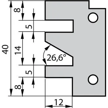 Fréza IGM Profilový nůž pro 641 - profil C, 40x26x2mm