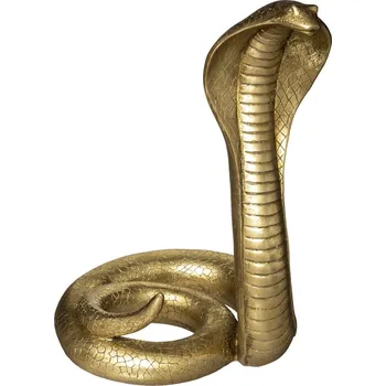 Atmosphera Dekorativní figurka z polyresinu COBRA, zlatá, 36 cm