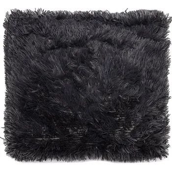 Povlak na dekorativní polštářek Tegatex Povlak mikroflanel jednobarevná s dlouhým vlasem - tmavě šedá 42*42 cm