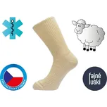 Vlněné zdravotní teplé ponožky bez gumiček 42-43 bílá