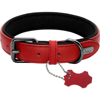 Obojek pro psa PET ARTIST Kožený obojek pro střední a velké plemena Barva: Červená, Velikost: S