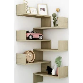 police Nástěnná rohová police 40 x 40 x 50 cm 2 ks