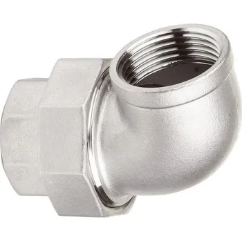 Fitinka Šroubení nerezové rohové závitové NEREZ, s plochým těsněním - vnitřní/vnitřní závit - INOX holendr - 1/4" TYP311W