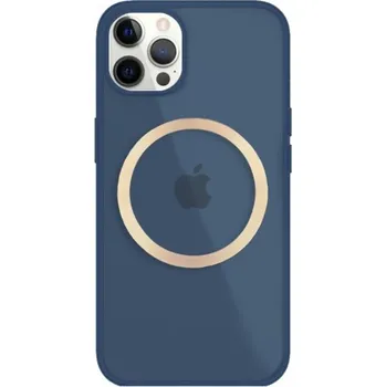 Pouzdro na mobilní telefon Lesklý transparentní kryt s MagSafe pro iPhone 11 Pro - tmavě modrý