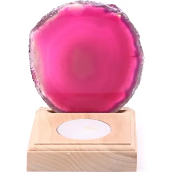 Svícen Magieprirody.cz Achátový svícen plát 9 cm - Top kvalita #273