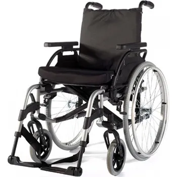 Invalidní vozík Mechanický odlehčený invalidní vozík dural/černý 48 cm