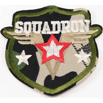 Nášivka Nažehlovací záplata - SQUADRON - rozměr 6 cm x 6 cm - khaki
