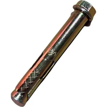 Hmoždinka Kotva ocelová plášťová do plných materiálu - 8x45mm, závit M6, Zn.