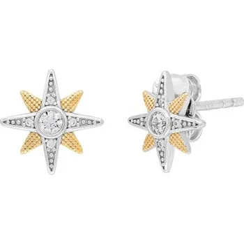 Náušnice Náušnice ENGELSRUFER Hvězdy se zirkony a zlacením ERE-NEWSTAR-ZI-BI-ST