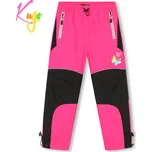 Dívčí šusťákové kalhoty, zateplené - KUGO DK7126, růžová Barva: Růžová, Velikost: 104
