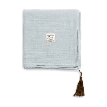 Dětská deka FUNNABABY Mušelínová deka Dove Grey 80 x 80 cm