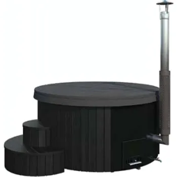 Koupací sud Koupací sud Hot tub DLX 200cm Black edition + bubble systém + thermokryt + Doprava zdarma
