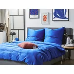 Sada povlečení Modrá bavlna 200 x 220 cm Jednobarevný povlak na přikrývku a povlak na polštář Moderní elegantní ložnice Beliani