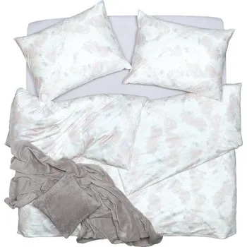 Povlečení SCANquilt povlečení JERSEY peří smetanovobéžová 140 x 220/70 x 90 cm