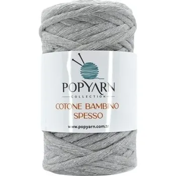 Příze POPYARN Příze Cotone bambino spesso B203 - šedá, 250g 75m