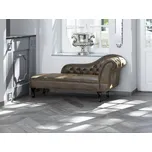 Lenoška hnědá semišová pravostranná obývací pokoj moderní design Beliani