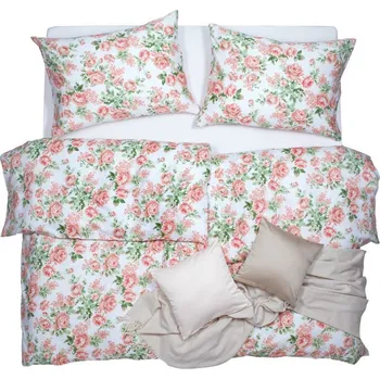Povlečení SCANquilt povlečení SATÉN PLUS roses korálová 140 x 200/70 x 90 cm