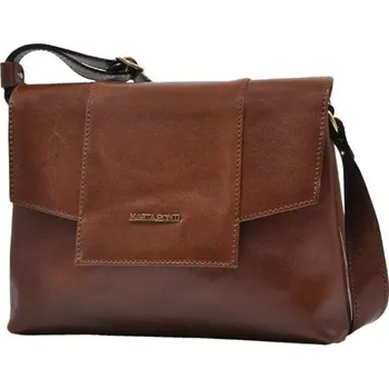 Kabelka Marta Ponti kožená kabelka přes rameno koňaková 8106212.COGNAC