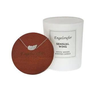 Náramek Svíčka s vůní cedrového dřeva + Náramek Andělské křídlo