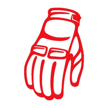 Samolepící dekorace SAMOLEPKA Motorkářské rukavice 001 levá (10 - červená) NA AUTO, NÁLEPKA, FÓLIE, POLEP, TUNING, VLASTNÍ TEXT, TISK, AUTOSAMOLEPKY.cz, POLEPY, OBRÁZEK, LOGO, SAMOLEPKY