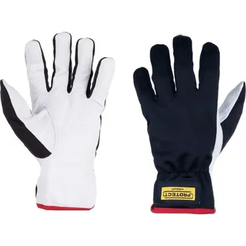 Pracovní rukavice KRAMP Montážní rukavice velikost 11 (2XL) , kozí kůže - polyester, odolné proti oděru - ...