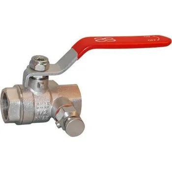 Vodovodní kohout Kohout kulový FF 1/2", s odvodněním, páka, voda