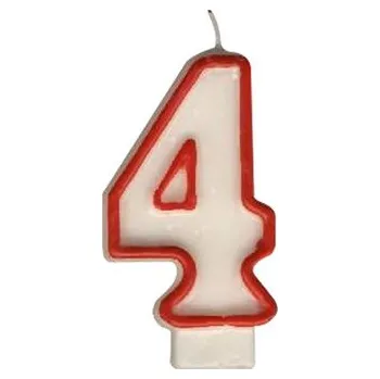 Dortová číslová svíčka "4" 75mm