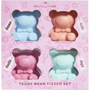 bomba do koupele Makeup Revolution Teddy Bear Fizzer Set 4x 50 g