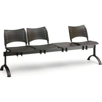 Lavice plastová - černá 3M se stolkem LC/9287/KP