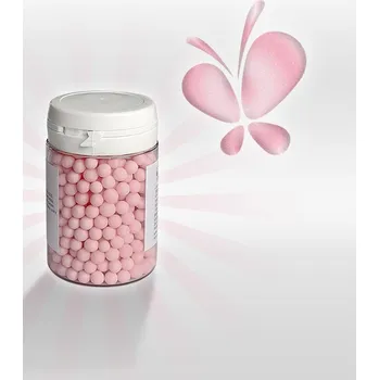 Jedlá dekorace na dort Cukrové kuličky I rýžové (růžové) 50 g/dóza