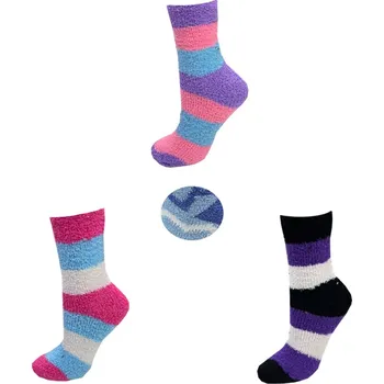 Dámské ponožky PeSaiL Dámské froté ponožky mix barev - Hello (Balení/3 páry) Barva: Mix barva, Velikost: 35-38