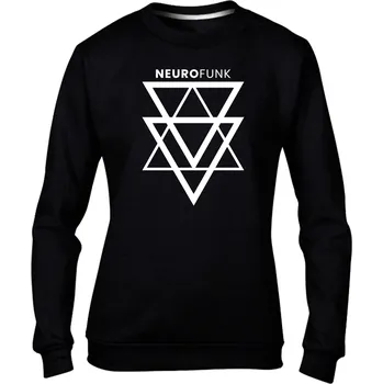 Dámská mikina DNBMARKET.CZ Dámská mikina bez kapuce |D&B + NEURO| Triangles Velikost: XXL, Barva: Černá - Design 2
